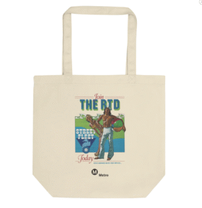 LA Metro RTD retro tote bag.