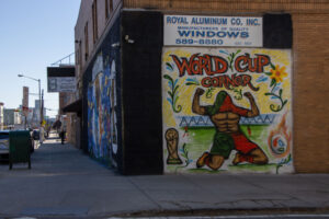 World Cup Corner mural in Ironbound neighborhood of Newark, NJ.